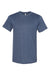 Bella + Canvas BC3301/3301C/3301 Mens Jersey Short Sleeve Crewneck T-Shirt Heather Navy Blue Flat Front