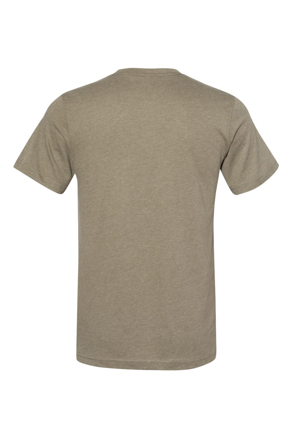 Bella + Canvas BC3301/3301C/3301 Mens Jersey Short Sleeve Crewneck T-Shirt Heather Olive Green Flat Back