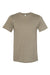 Bella + Canvas BC3301/3301 Mens Jersey Short Sleeve Crewneck T-Shirt Heather Olive Green Flat Front