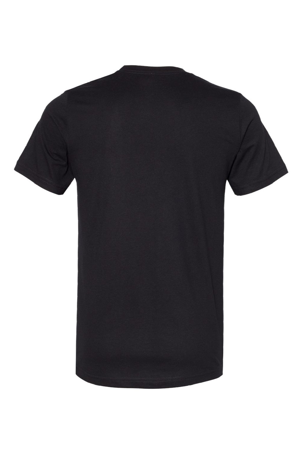 Bella + Canvas BC3301/3301 Mens Jersey Short Sleeve Crewneck T-Shirt Solid Black Flat Back