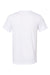 Bella + Canvas BC3301/3301C/3301 Mens Jersey Short Sleeve Crewneck T-Shirt Solid White Flat Back
