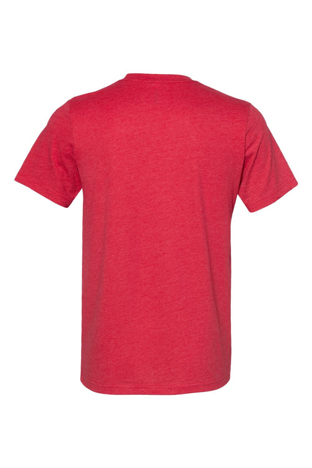 Bella + Canvas BC3301/3301 Mens Jersey Short Sleeve Crewneck T-Shirt Heather Red Flat Back