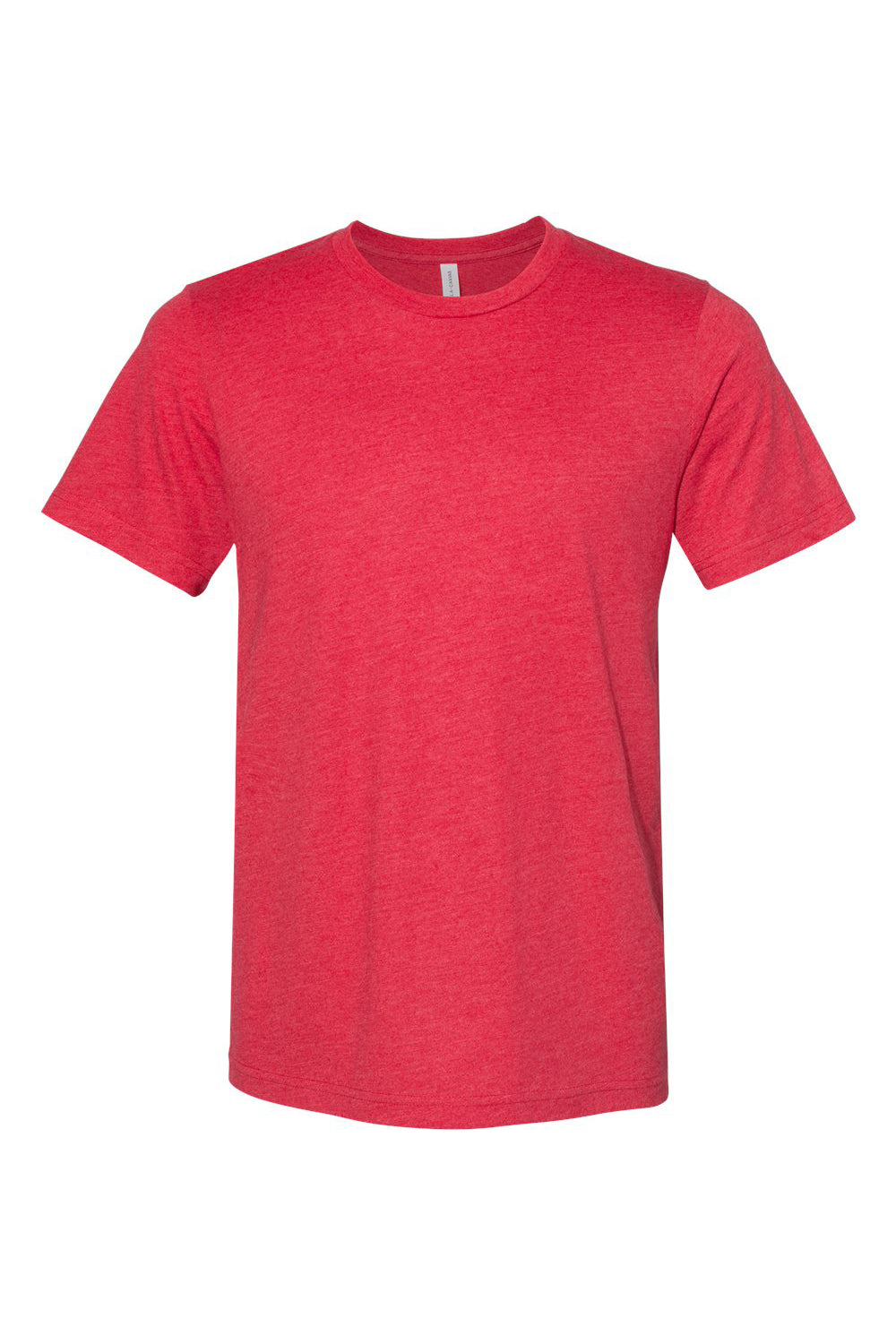 Bella + Canvas BC3301/3301C/3301 Mens Jersey Short Sleeve Crewneck T-Shirt Heather Red Flat Front