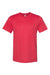 Bella + Canvas BC3301/3301 Mens Jersey Short Sleeve Crewneck T-Shirt Heather Red Flat Front