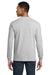 Gildan 8400 Mens DryBlend Moisture Wicking Long Sleeve Crewneck T-Shirt Ash Grey Model Back