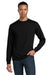 Gildan 8400 Mens DryBlend Moisture Wicking Long Sleeve Crewneck T-Shirt Black Model Front