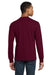 Gildan 8400 Mens DryBlend Moisture Wicking Long Sleeve Crewneck T-Shirt Maroon Model Back
