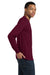 Gildan 8400 Mens DryBlend Moisture Wicking Long Sleeve Crewneck T-Shirt Maroon Model Side