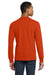 Gildan 8400 Mens DryBlend Moisture Wicking Long Sleeve Crewneck T-Shirt Orange Model Back