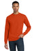 Gildan 8400 Mens DryBlend Moisture Wicking Long Sleeve Crewneck T-Shirt Orange Model Front