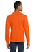 Gildan 8400 Mens DryBlend Moisture Wicking Long Sleeve Crewneck T-Shirt Safety Orange Model Back