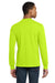 Gildan 8400 Mens DryBlend Moisture Wicking Long Sleeve Crewneck T-Shirt Safety Green Model Back