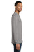Gildan 8400 Mens DryBlend Moisture Wicking Long Sleeve Crewneck T-Shirt Sport Grey Model Side