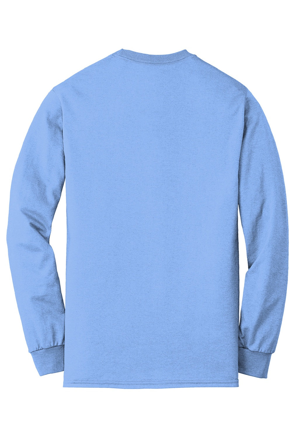 Gildan 8400 Mens DryBlend Moisture Wicking Long Sleeve Crewneck T-Shirt Carolina Blue Flat Back