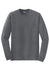 Gildan 8400 Mens DryBlend Moisture Wicking Long Sleeve Crewneck T-Shirt Heather Dark Grey Flat Front