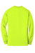 Gildan 8400 Mens DryBlend Moisture Wicking Long Sleeve Crewneck T-Shirt Safety Green Flat Back