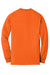 Gildan 8400 Mens DryBlend Moisture Wicking Long Sleeve Crewneck T-Shirt Safety Orange Flat Back