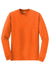 Gildan 8400 Mens DryBlend Moisture Wicking Long Sleeve Crewneck T-Shirt Safety Orange Flat Front