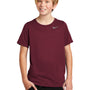 Nike Youth Legend Dri-Fit Moisture Wicking Short Sleeve Crewneck T-Shirt - Deep Maroon