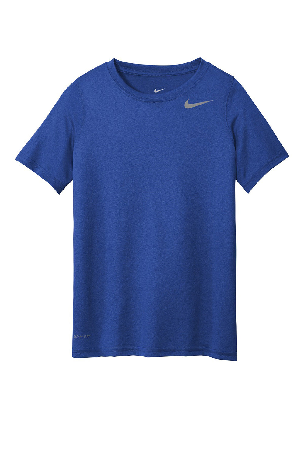 Nike 840178 Youth Legend Dri-Fit Moisture Wicking Short Sleeve Crewneck T-Shirt Game Royal Blue Flat Front