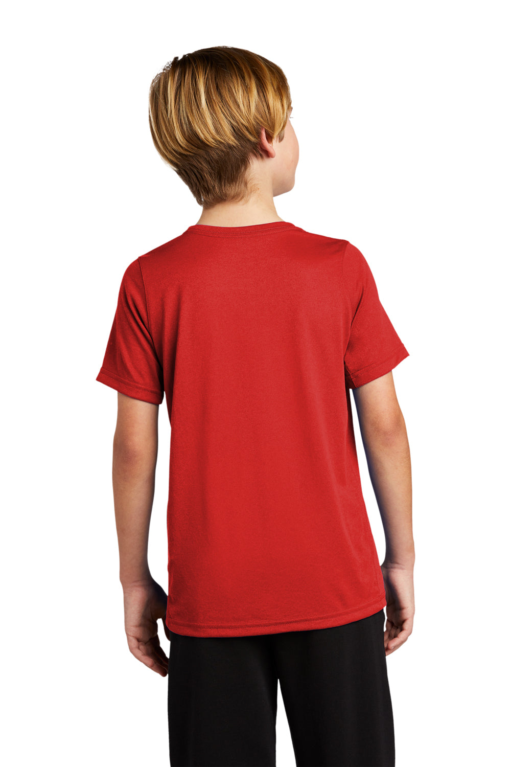 Nike 840178 Youth Legend Dri-Fit Moisture Wicking Short Sleeve Crewneck T-Shirt University Red Model Back