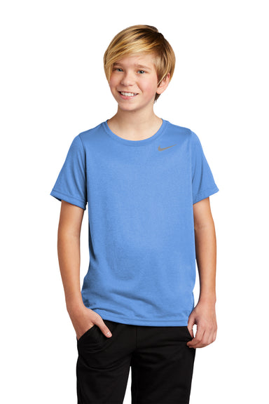 Nike 840178 Youth Legend Dri-Fit Moisture Wicking Short Sleeve Crewneck T-Shirt Valor Blue Model Front
