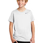 Nike Youth Legend Dri-Fit Moisture Wicking Short Sleeve Crewneck T-Shirt - White