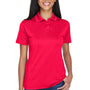 UltraClub Womens Cool & Dry Moisture Wicking Short Sleeve Polo Shirt - Red - Closeout