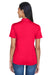 UltraClub 8404 Womens Cool & Dry Moisture Wicking Short Sleeve Polo Shirt Red Model Back
