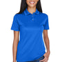 UltraClub Womens Cool & Dry Moisture Wicking Short Sleeve Polo Shirt - Royal Blue - Closeout