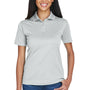 UltraClub Womens Cool & Dry Moisture Wicking Short Sleeve Polo Shirt - Grey - Closeout