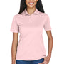 UltraClub Womens Cool & Dry Moisture Wicking Short Sleeve Polo Shirt - Pink - Closeout
