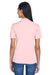 UltraClub 8404 Womens Cool & Dry Moisture Wicking Short Sleeve Polo Shirt Pink Model Back