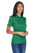 UltraClub 8404 Womens Cool & Dry Moisture Wicking Short Sleeve Polo Shirt Forest Green Model 3q