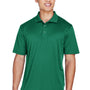 UltraClub Mens Cool & Dry Moisture Wicking Short Sleeve Polo Shirt - Forest Green - Closeout