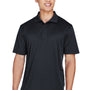 UltraClub Mens Cool & Dry Moisture Wicking Short Sleeve Polo Shirt - Black - Closeout