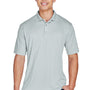 UltraClub Mens Cool & Dry Moisture Wicking Short Sleeve Polo Shirt - Grey - Closeout