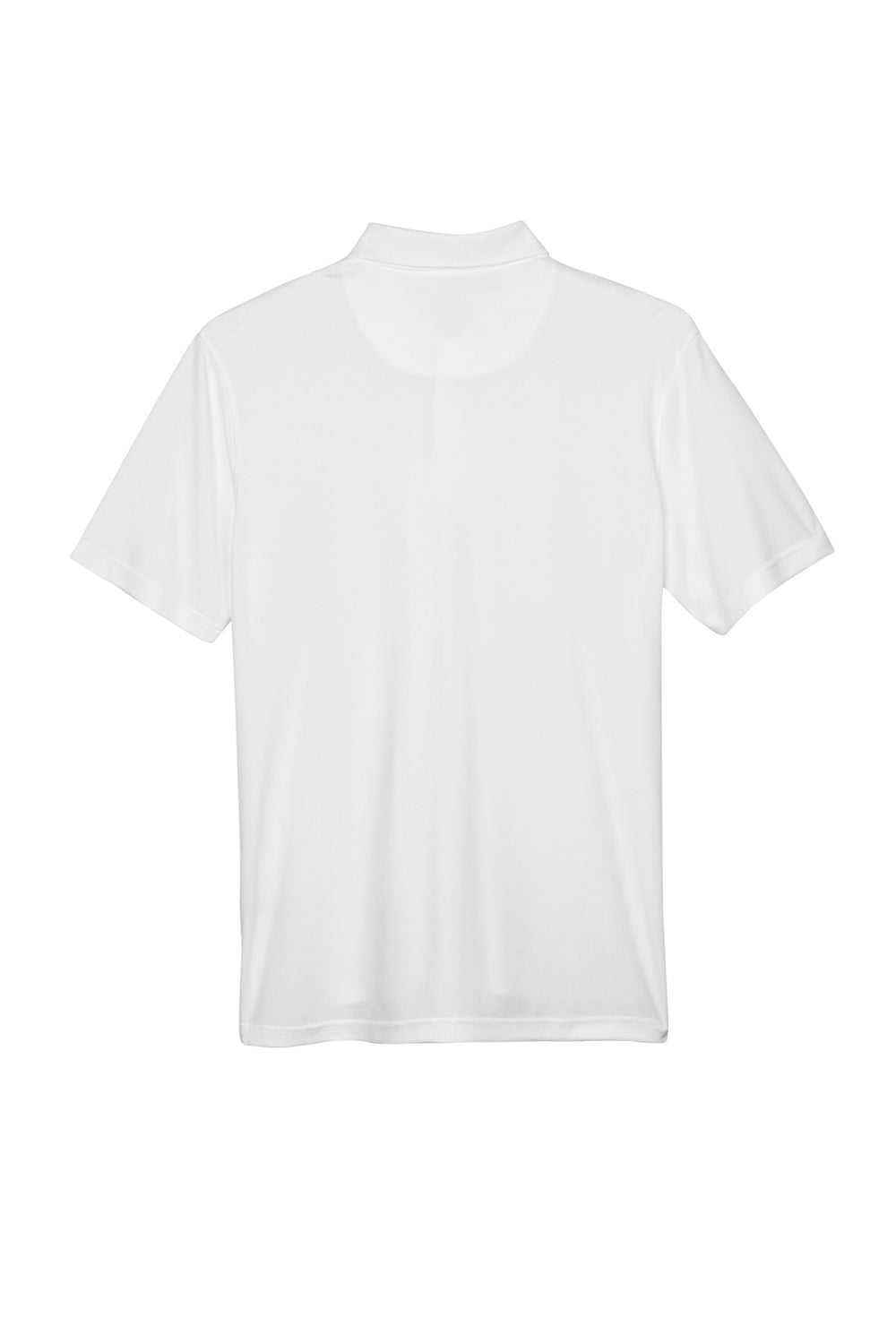 UltraClub 8405/8405T Mens Cool & Dry Moisture Wicking Short Sleeve Polo Shirt White Flat Back