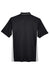 UltraClub 8406 Mens Cool & Dry Moisture Wicking Short Sleeve Polo Shirt Black/Stone Grey Flat Back