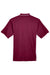 UltraClub 8406 Mens Cool & Dry Moisture Wicking Short Sleeve Polo Shirt Maroon/White Flat Back