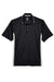 UltraClub 8406 Mens Cool & Dry Moisture Wicking Short Sleeve Polo Shirt Black/Stone Grey Flat Front