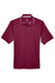UltraClub 8406 Mens Cool & Dry Moisture Wicking Short Sleeve Polo Shirt Maroon/White Flat Front