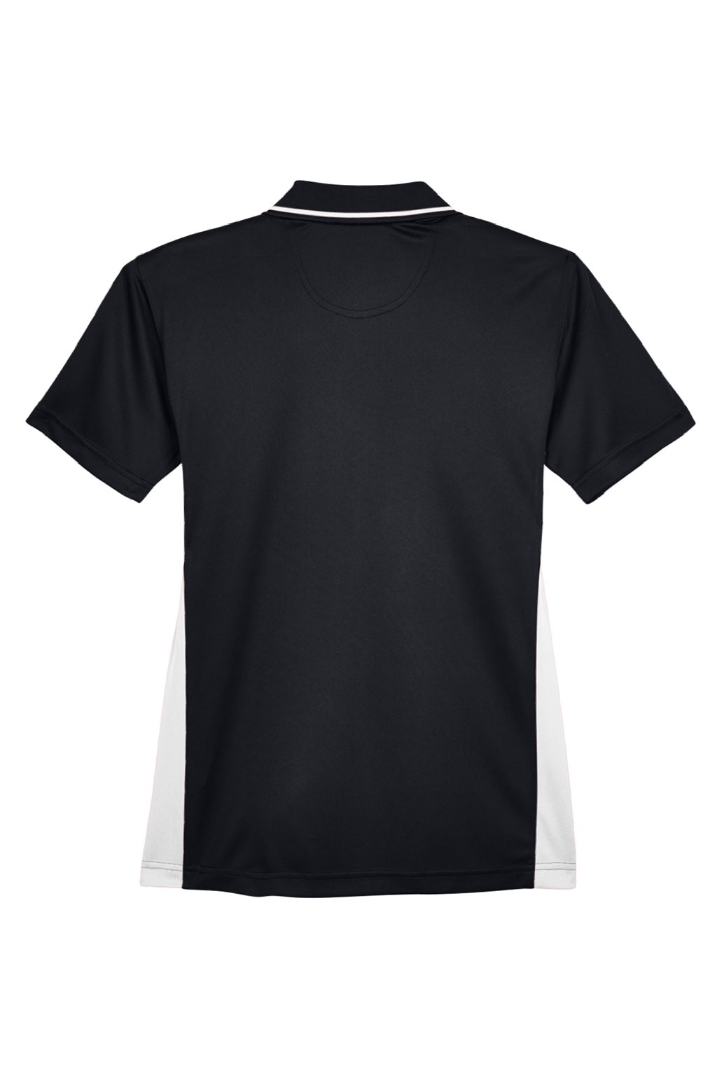 UltraClub 8406L Womens Cool & Dry Moisture Wicking Short Sleeve Polo Shirt Black/Stone Grey Flat Back