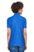 UltraClub 8414 Womens Cool & Dry Elite Performance Moisture Wicking Short Sleeve Polo Shirt Royal Blue Model Back