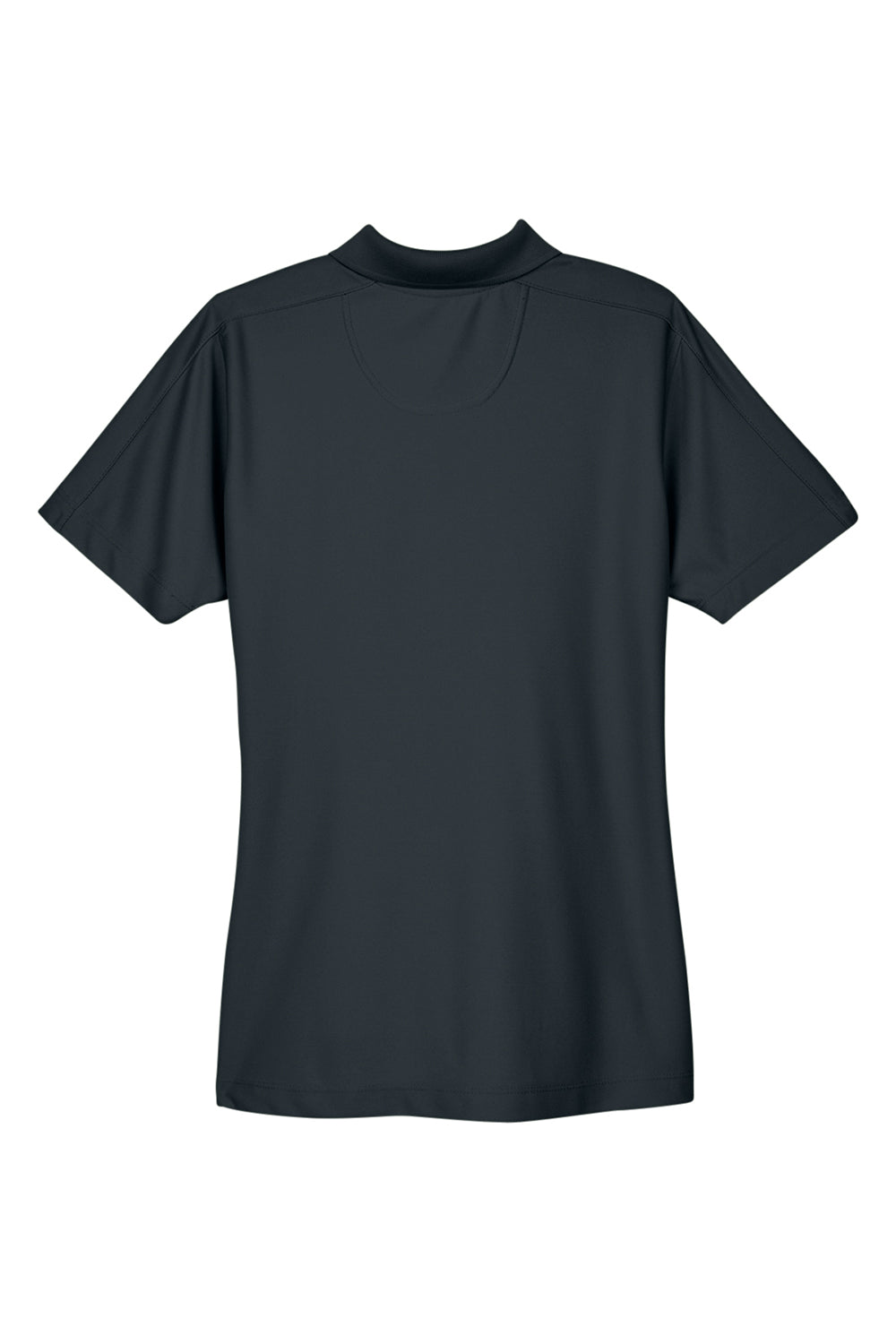 UltraClub 8414 Womens Cool & Dry Elite Performance Moisture Wicking Short Sleeve Polo Shirt Black Flat Back