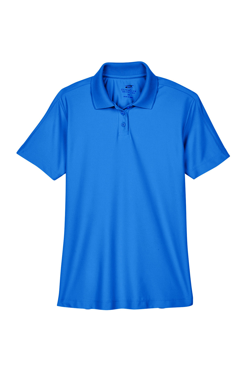 UltraClub 8414 Womens Cool & Dry Elite Performance Moisture Wicking Short Sleeve Polo Shirt Royal Blue Flat Front