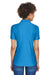 UltraClub 8414 Womens Cool & Dry Elite Performance Moisture Wicking Short Sleeve Polo Shirt Pacific Blue Model Back
