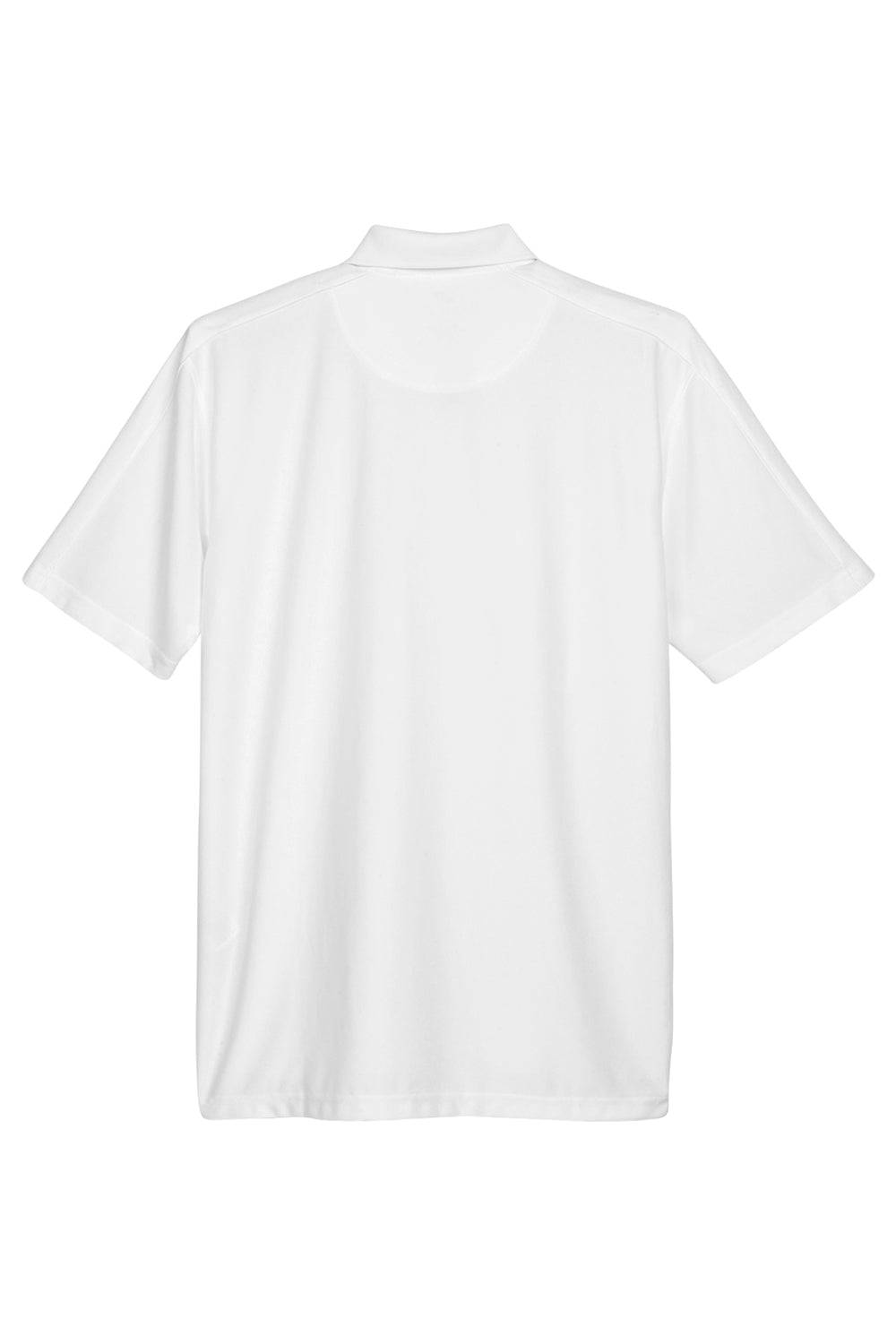 UltraClub 8415/8415T Mens Cool & Dry Elite Performance Moisture Wicking Short Sleeve Polo Shirt White Flat Back