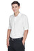 UltraClub 8415/8415T Mens Cool & Dry Elite Performance Moisture Wicking Short Sleeve Polo Shirt White Model 3q