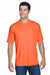 UltraClub 8420 Mens Cool & Dry Performance Moisture Wicking Short Sleeve Crewneck T-Shirt Bright Orange Model Front